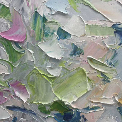 BUYARTVIEW Spring Blossom – Textured Abstract Floral Painting in Light Pastel Colors - image 5