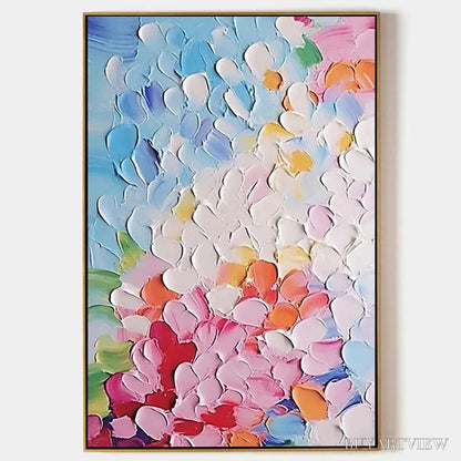 BUYARTVIEW Blooming Bouquet – Textured Impasto Floral Painting in Vibrant Colors - image 1