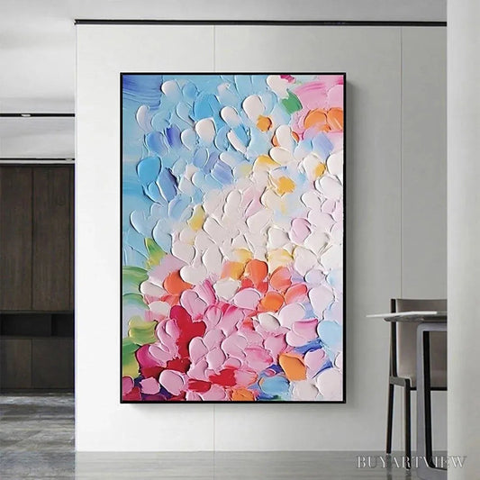 BUYARTVIEW Blooming Bouquet – Textured Impasto Floral Painting in Vibrant Colors - image 2