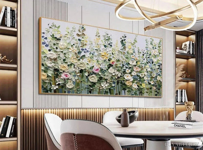 BUYARTVIEW Spring Meadow – Textured Impasto Floral Meadow Painting - image 4