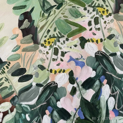 BUYARTVIEW Secret Garden – Panoramic Green Botanical Landscape Painting - image 3