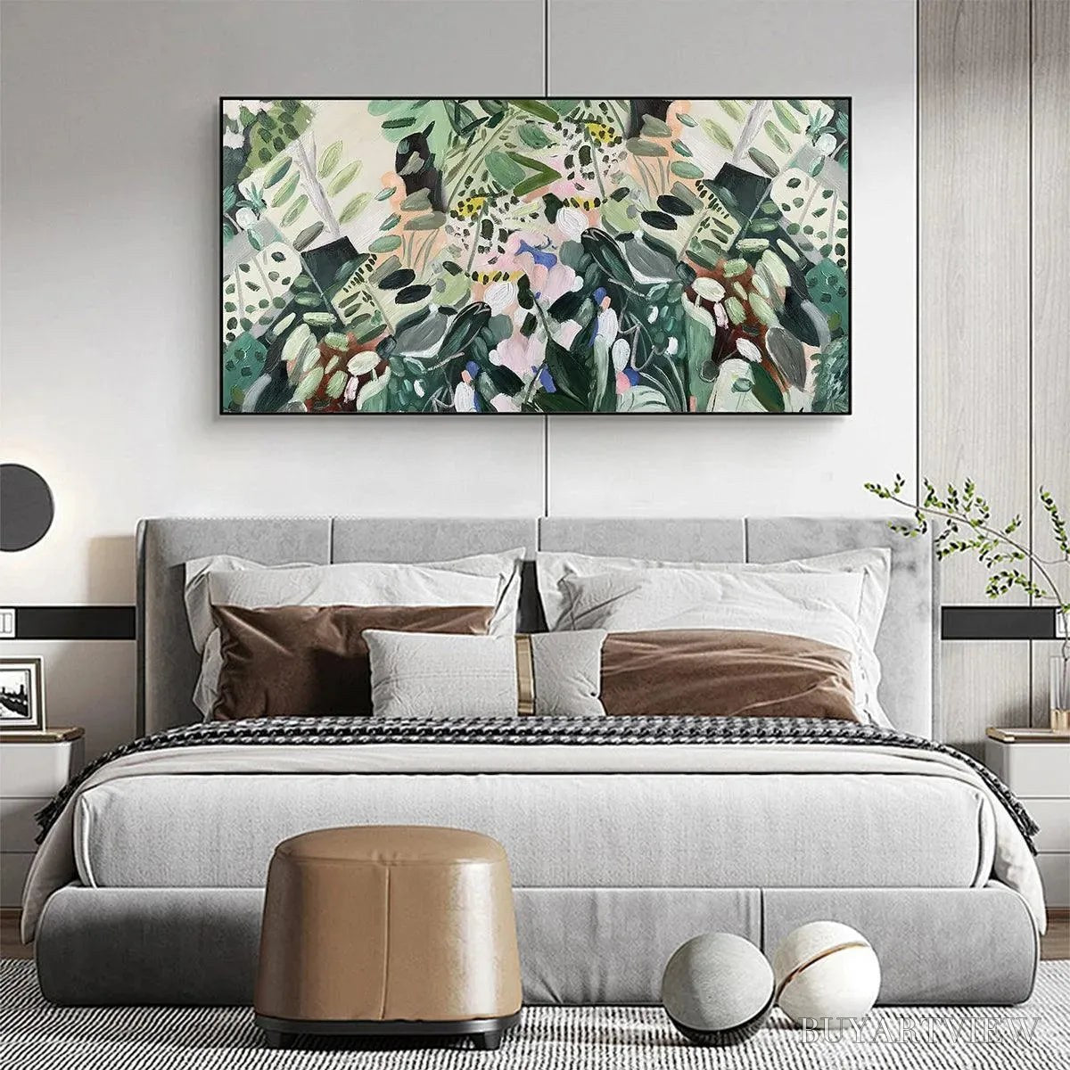 BUYARTVIEW Secret Garden – Panoramic Green Botanical Landscape Painting - image 6