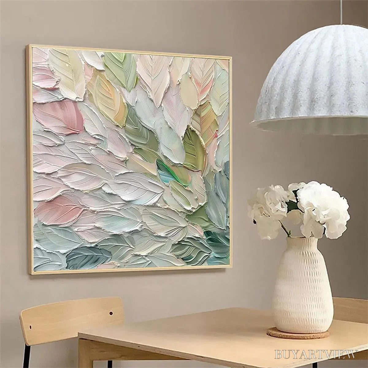 BUYARTVIEW Pastel Dream – Square Textured Impasto Floral Painting - image 2