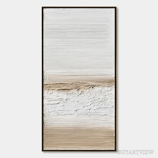 BUYARTVIEW Earthen Horizon – Textured Wabi Sabi Abstract Landscape Painting - image 1