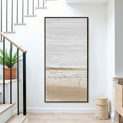 BUYARTVIEW Earthen Horizon – Textured Wabi Sabi Abstract Landscape Painting - image 2