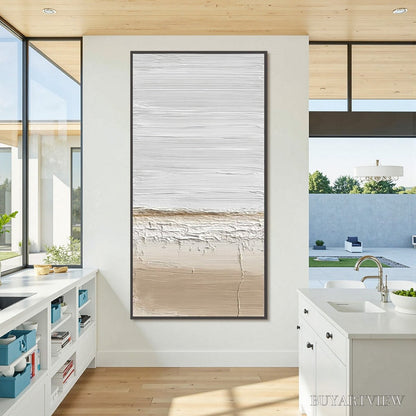 BUYARTVIEW Earthen Horizon – Textured Wabi Sabi Abstract Landscape Painting - image 4