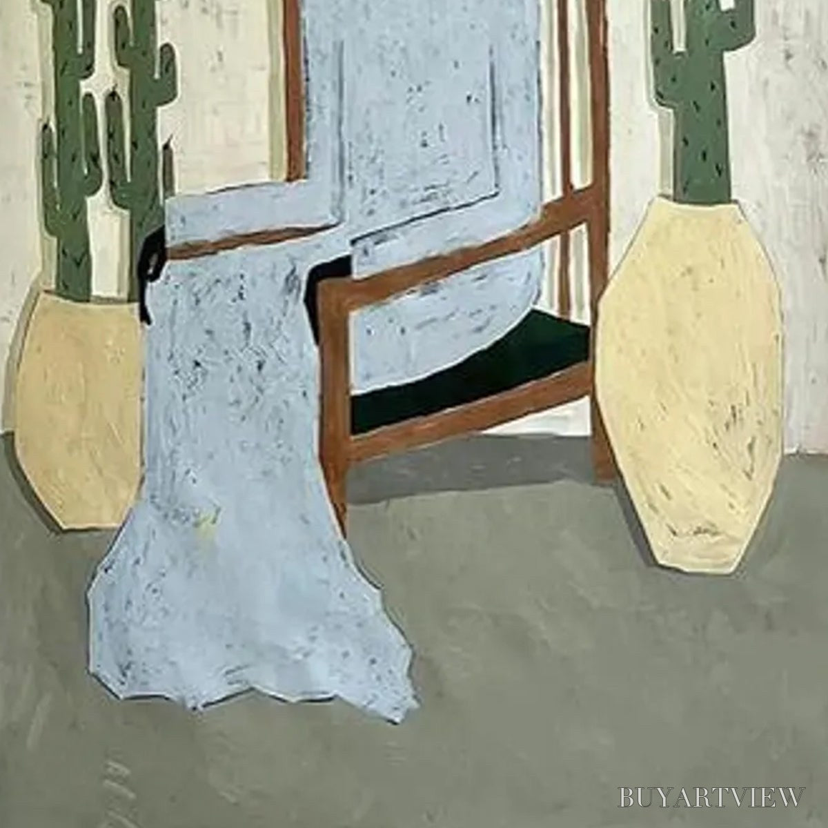 BUYARTVIEW Desert Poise – Minimalist Figurative Portrait Oil Painting - image 5
