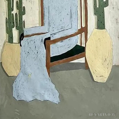 BUYARTVIEW Desert Poise – Minimalist Figurative Portrait Oil Painting - image 5