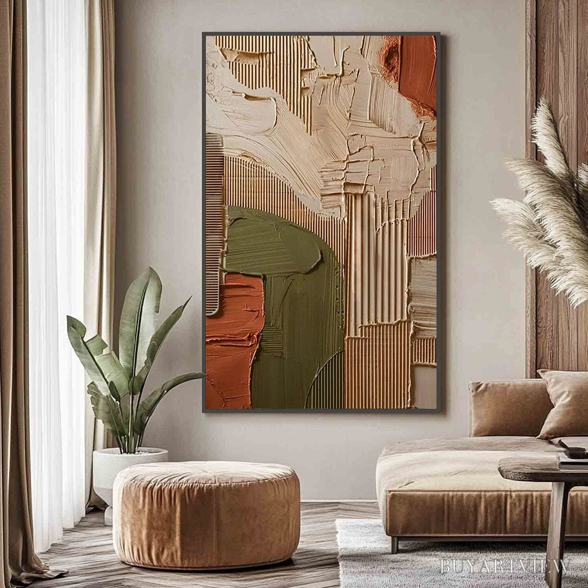 BUYARTVIEW Earthbound Harmony – Textured Palette Knife Abstract Painting - image 2