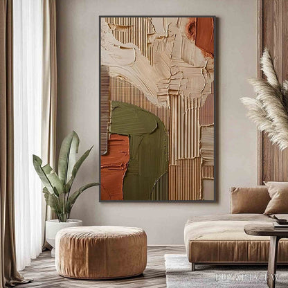BUYARTVIEW Earthbound Harmony – Textured Palette Knife Abstract Painting - image 2