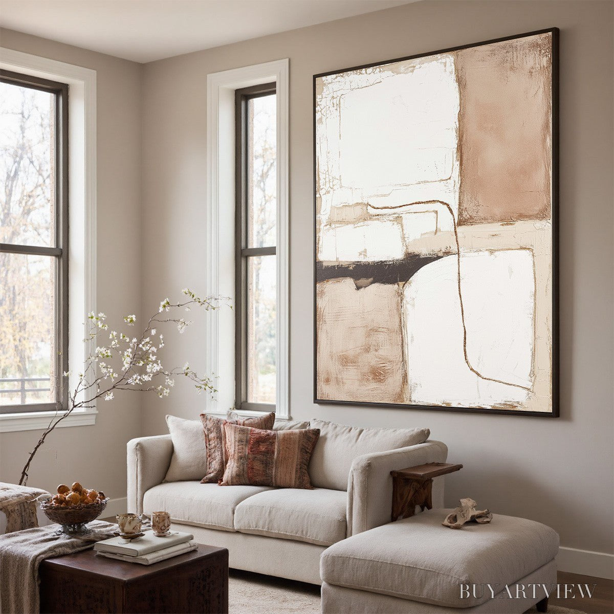 BUYARTVIEW Desert Flow – Minimalist Abstract Textured Oil Painting - image 4