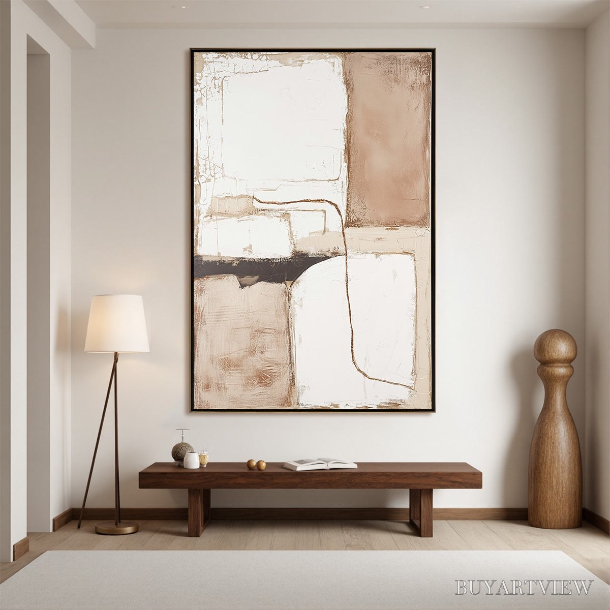 BUYARTVIEW Desert Flow – Minimalist Abstract Textured Oil Painting - image 5
