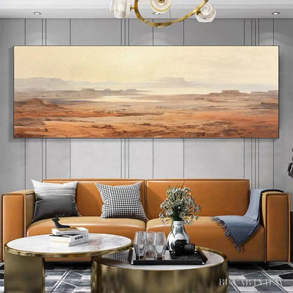 BUYARTVIEW Desert Mist Panoramic – Desert Landscape Painting, Panoramic , Minimalist Decor - image 4