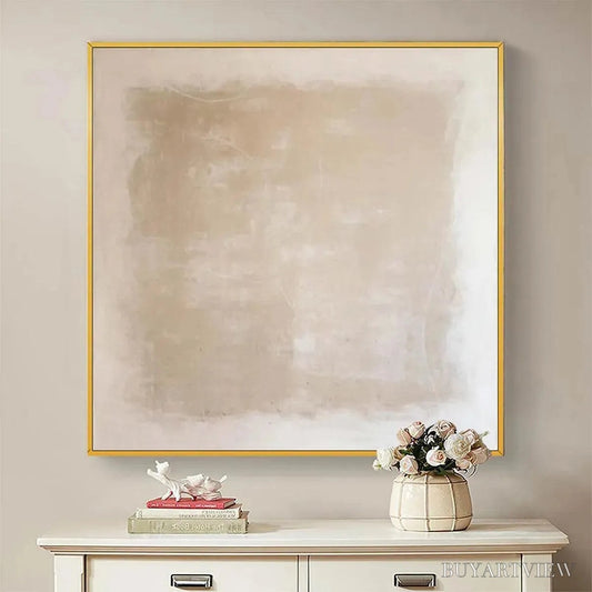 BUYARTVIEW Desert Sands – Minimalist Textured Painting in Beige - image 2