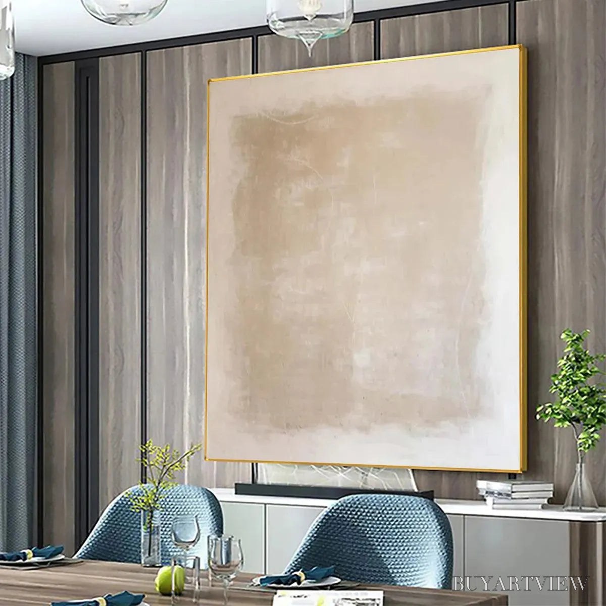 BUYARTVIEW Desert Sands – Minimalist Textured Painting in Beige - image 4