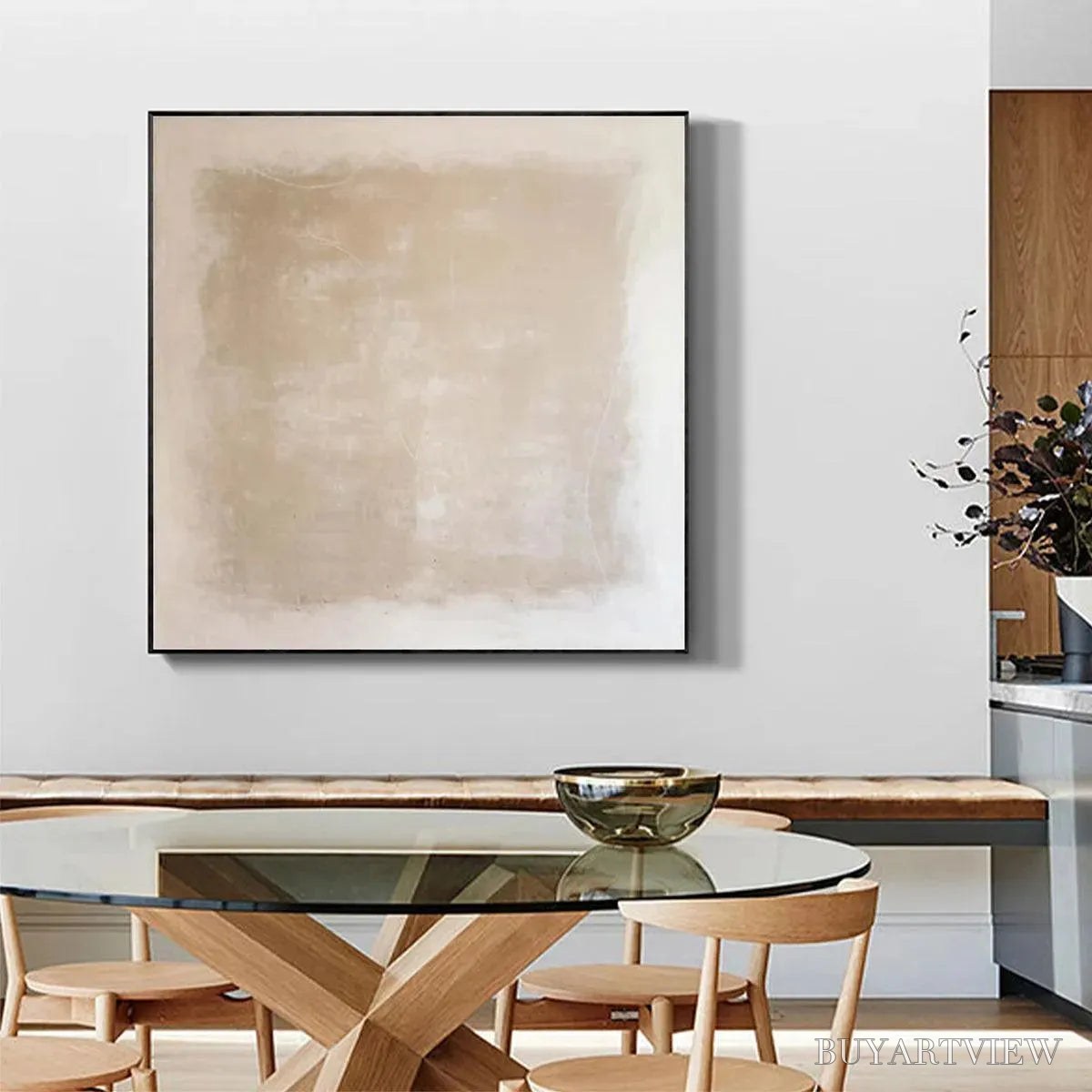 BUYARTVIEW Desert Sands – Minimalist Textured Painting in Beige - image 5