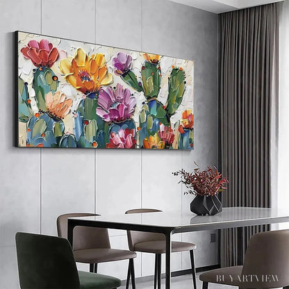 BUYARTVIEW Desert Garden – Textured Cactus Impasto Painting - image 5