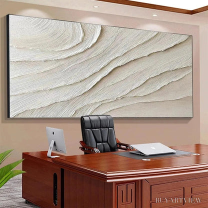 BUYARTVIEW Desert Flow – Beige Abstract Minimalist Textured Painting - image 5