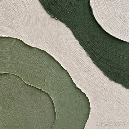 BUYARTVIEW Terra – Textured Wabi Sabi Abstract Diptych in Earthy Greens - image 3