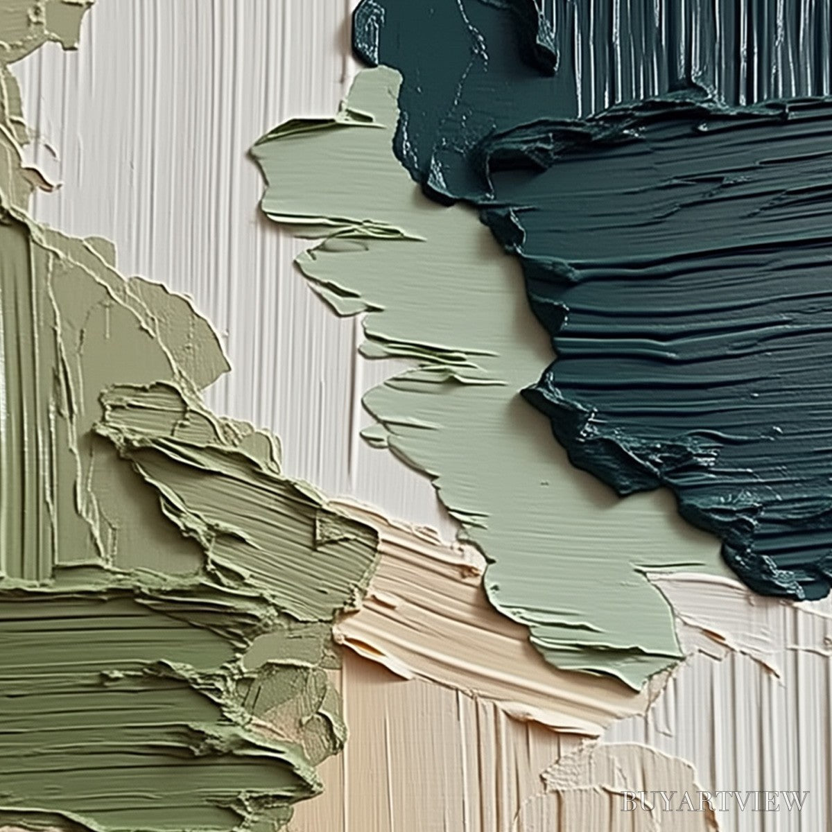 BUYARTVIEW Earthen Strata – Vertical Wabi Sabi Textured Abstract Painting - image 3