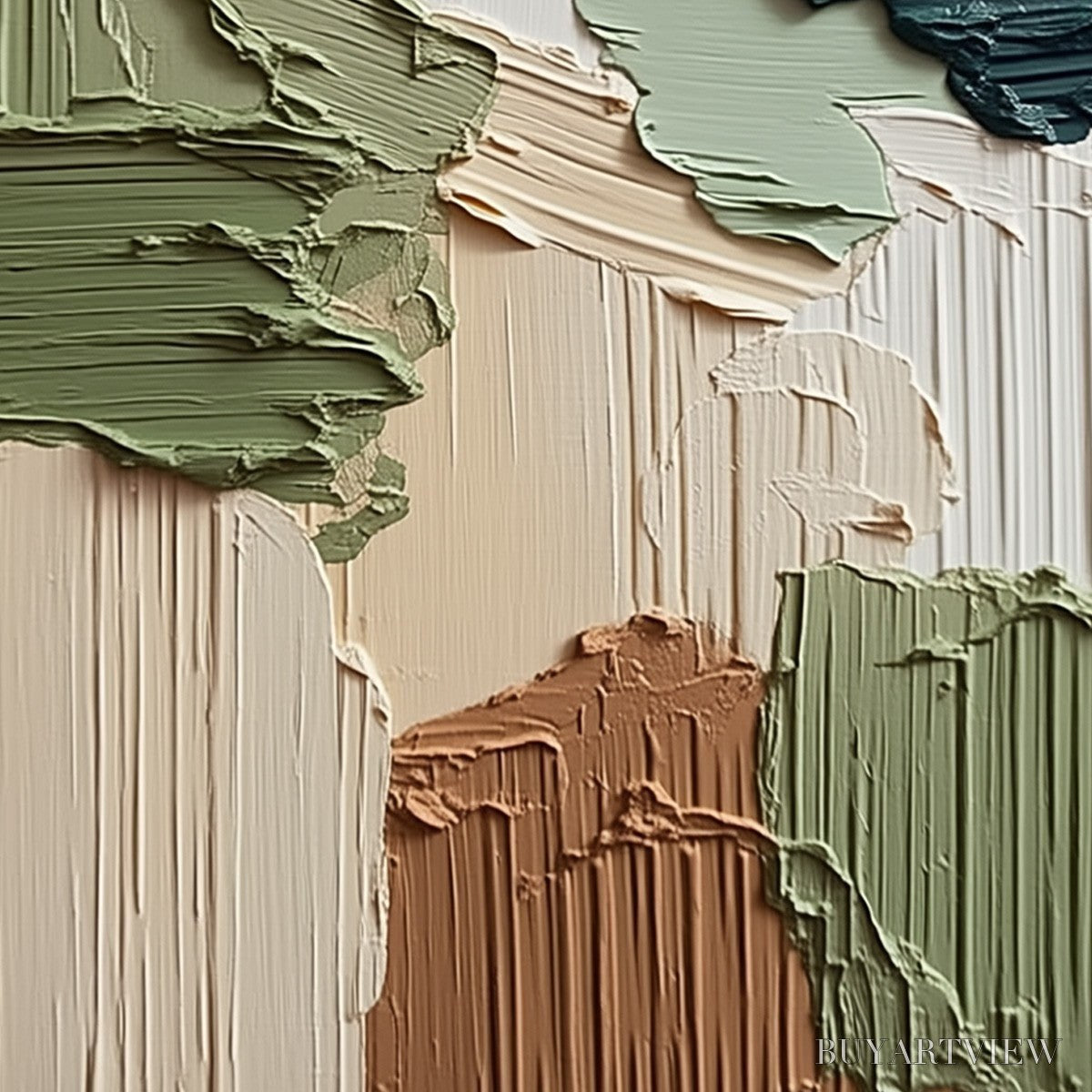 BUYARTVIEW Earthen Strata – Vertical Wabi Sabi Textured Abstract Painting - image 5