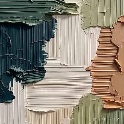 BUYARTVIEW Earthen Strata – Textured Wabi Sabi Abstract Impasto - image 3