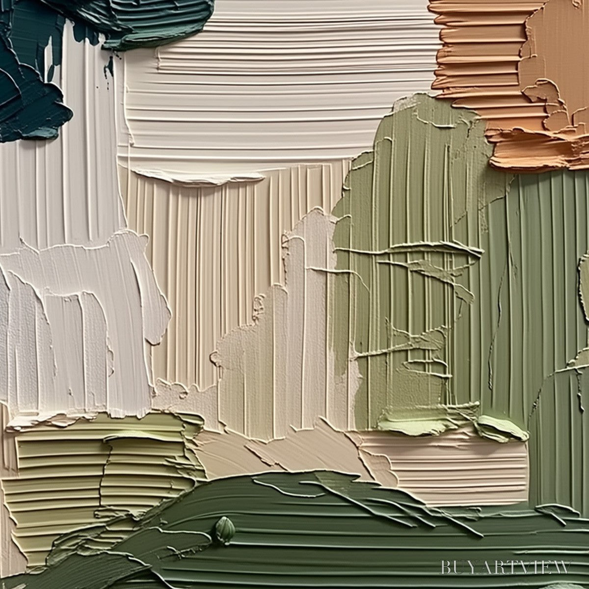 BUYARTVIEW Earthen Strata – Textured Wabi Sabi Abstract Impasto - image 5