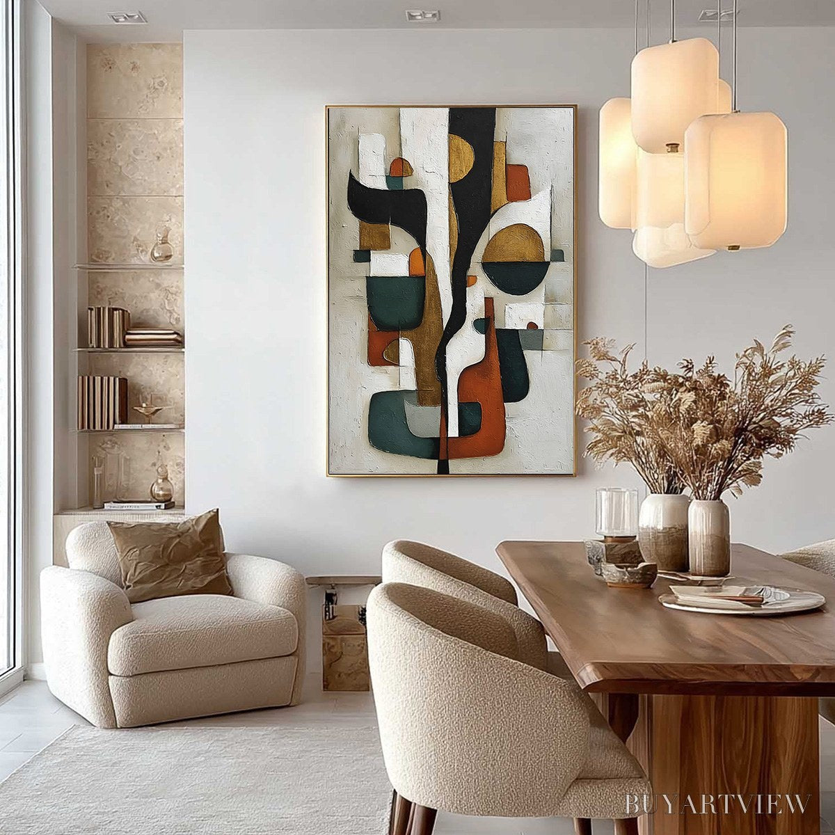 BUYARTVIEW Terra Forma – Textured Geometric Abstract Oil Painting for Modern Decor - image 6