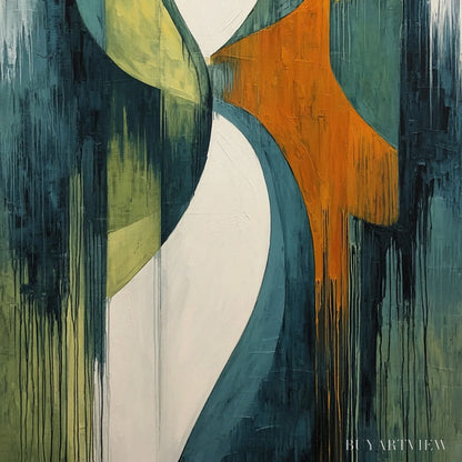 BUYARTVIEW Convergence – Bold Vertical Abstract Painting with Textured Color Blocks - image 5