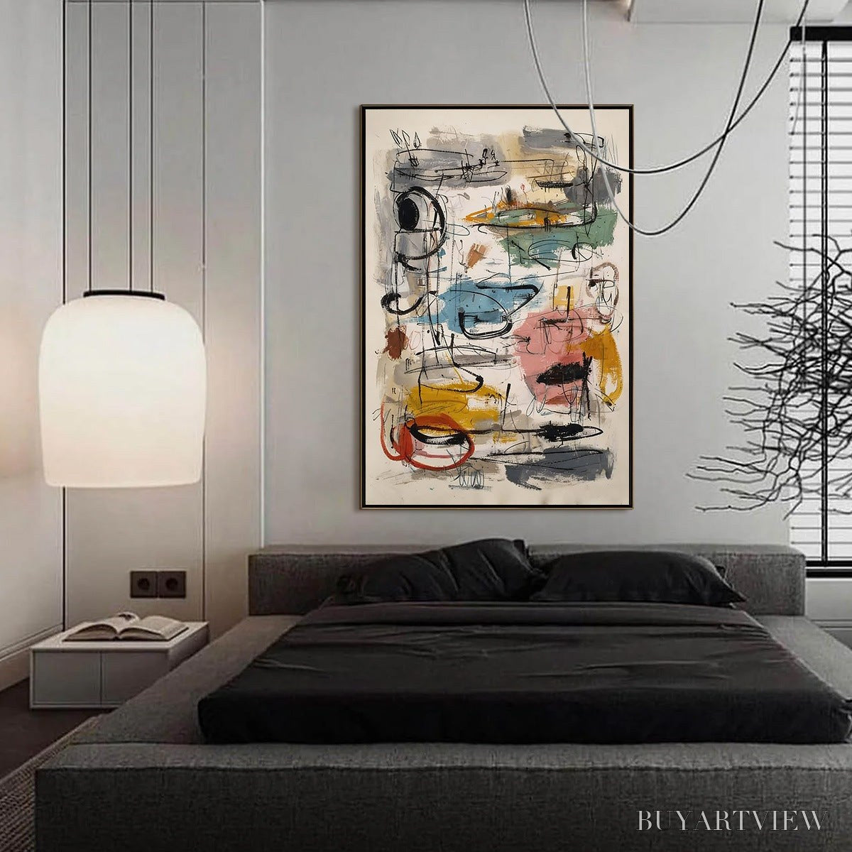 BUYARTVIEW Concrete Jungle Symphony – Large Vertical Colorful Abstract - image 4