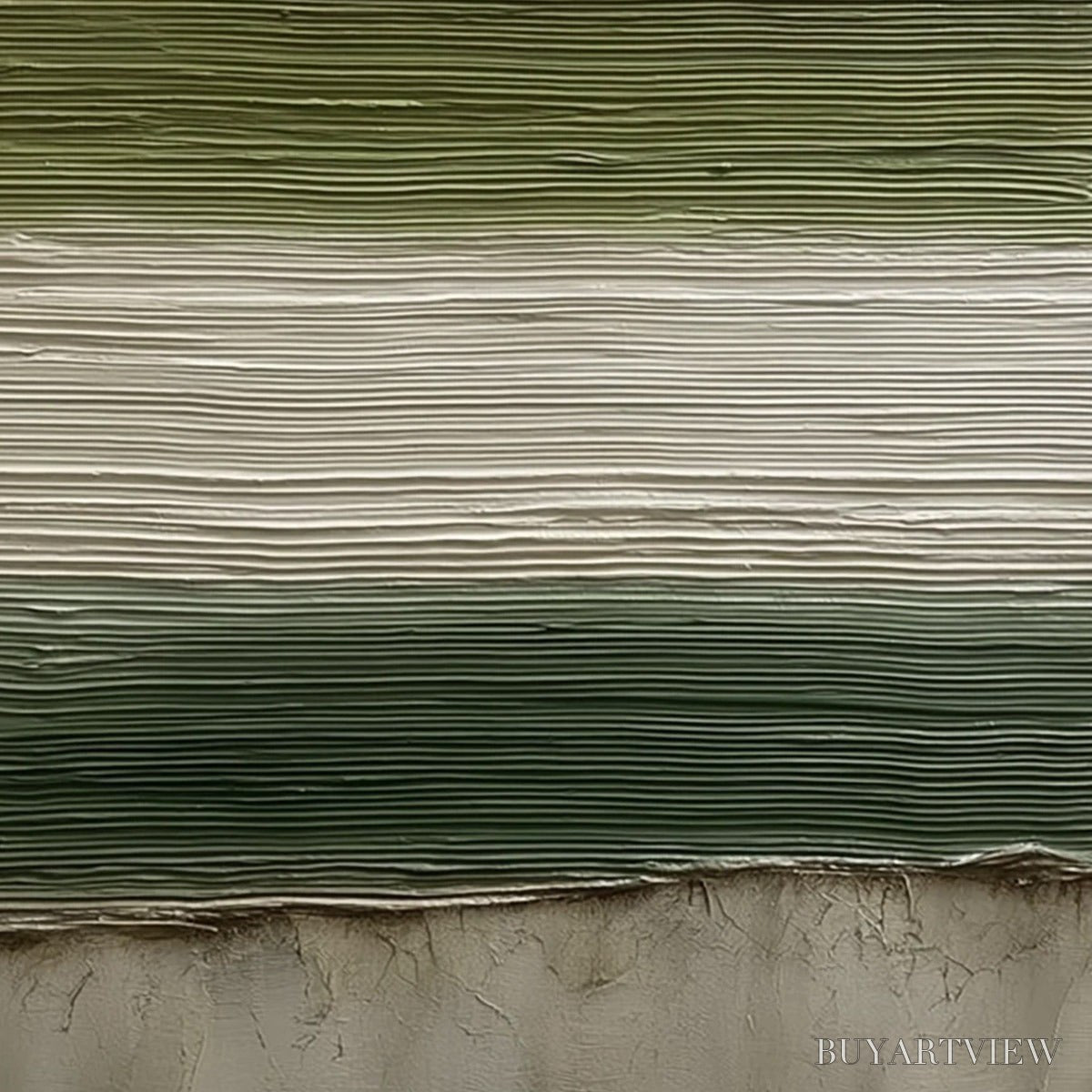 BUYARTVIEW Terra Verde – Vertical Wabi Sabi Textured Abstract Green Earth Painting - image 5