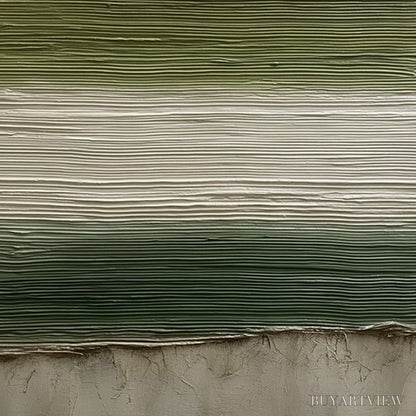 BUYARTVIEW Terra Verde – Vertical Wabi Sabi Textured Abstract Green Earth Painting - image 5