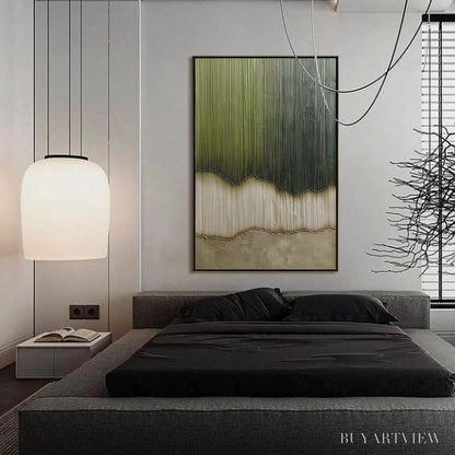 BUYARTVIEW Verdant Strata – Textured Wabi Sabi Abstract Earth Painting - image 4