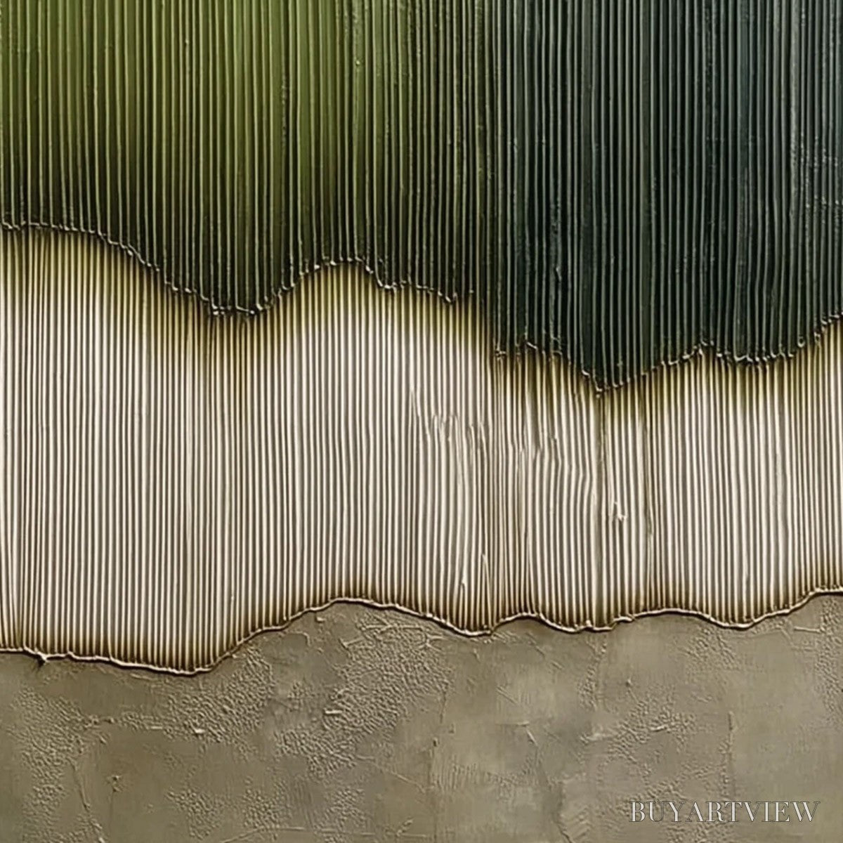 BUYARTVIEW Verdant Strata – Textured Wabi Sabi Abstract Earth Painting - image 5