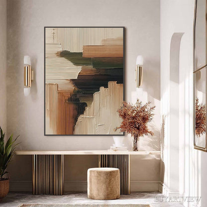BUYARTVIEW Earthen Strata – Heavily Textured Wabi Sabi Abstract Painting - image 6