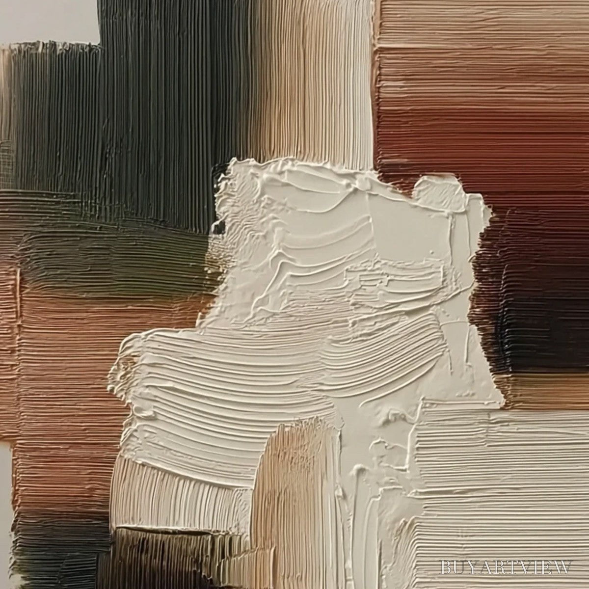 BUYARTVIEW Strata – Vertical Wabi Sabi Textured Abstract Painting - image 3