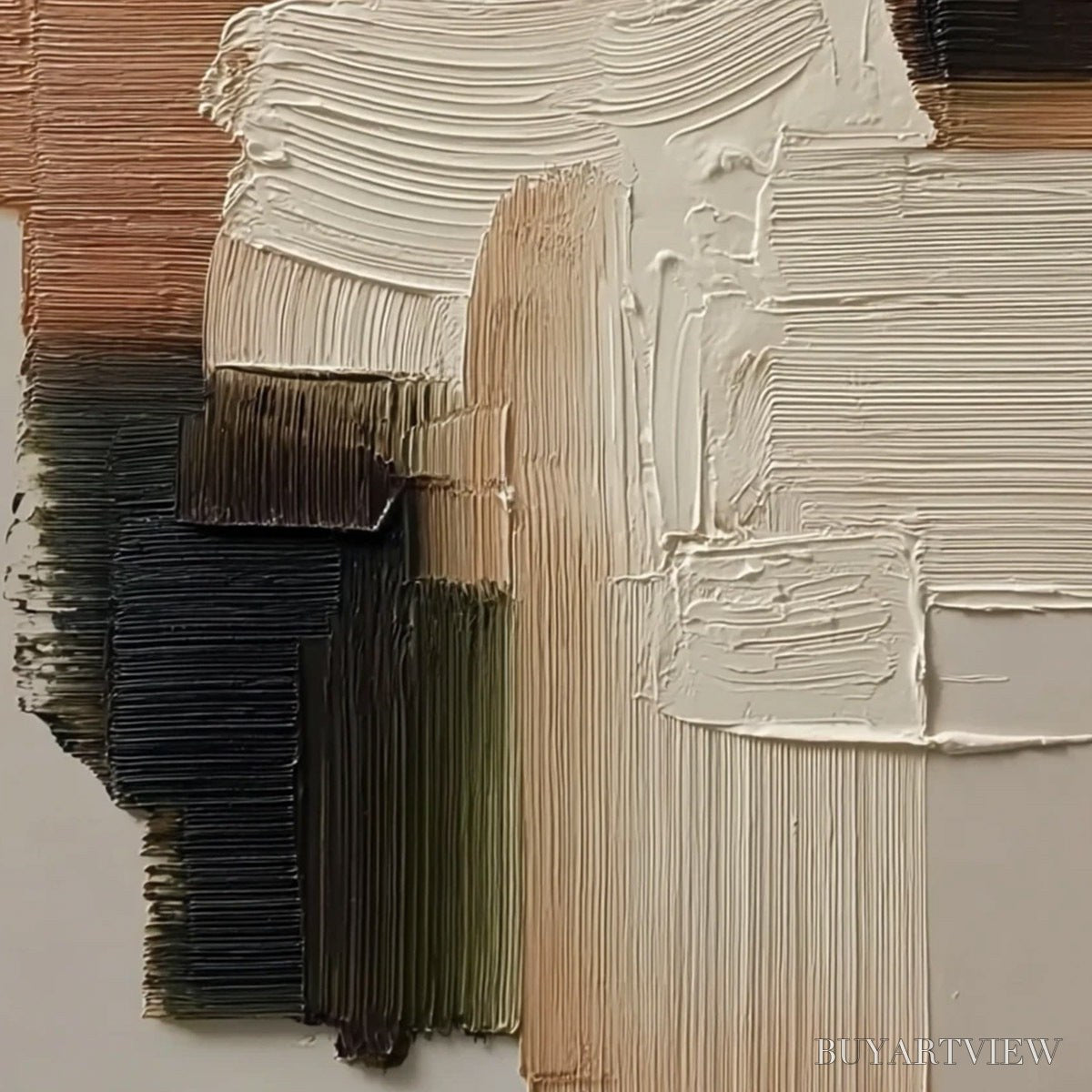 BUYARTVIEW Strata – Vertical Wabi Sabi Textured Abstract Painting - image 5