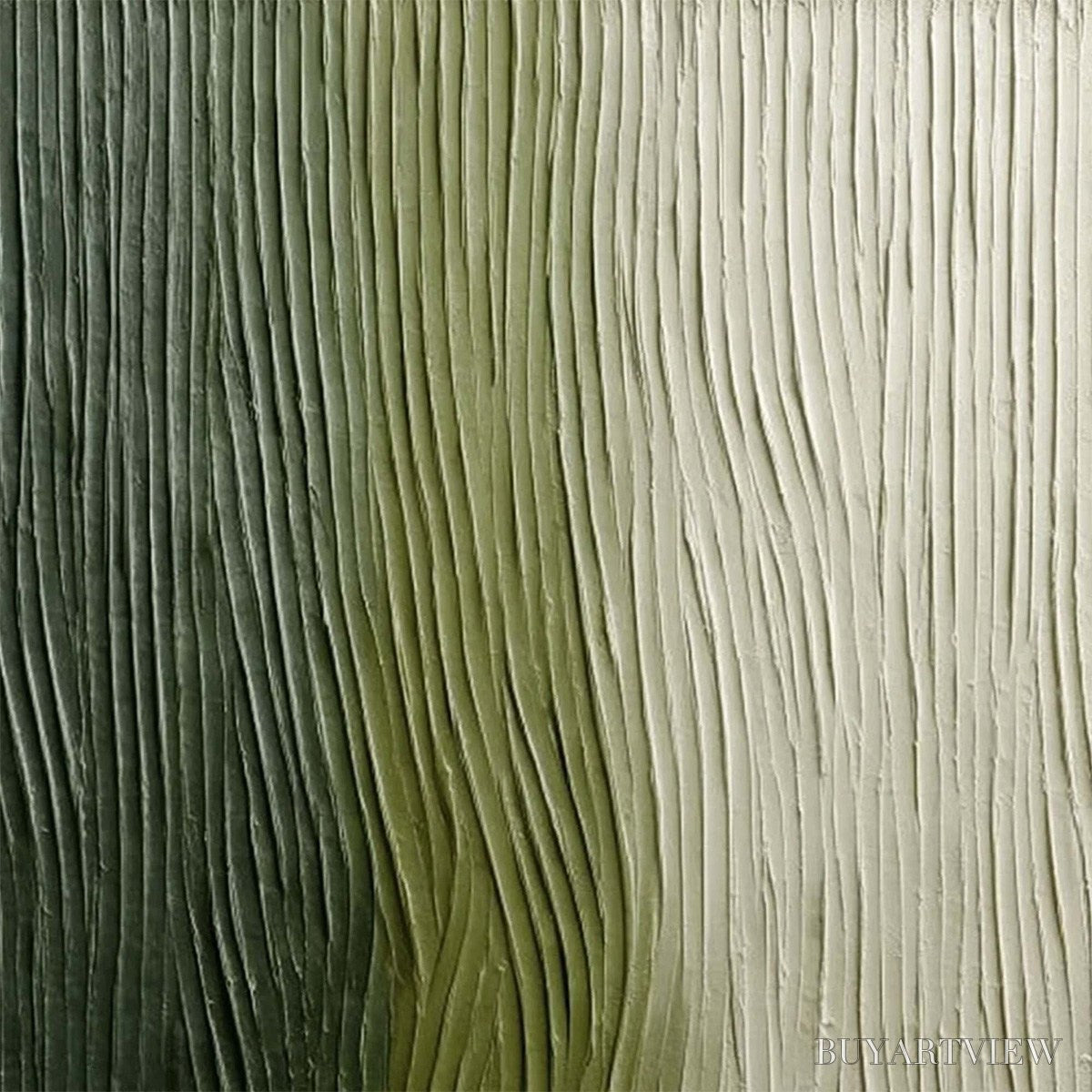 BUYARTVIEW Verdant Groove – Textured Wabi Sabi Abstract Landscape Painting - image 3