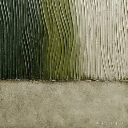 BUYARTVIEW Verdant Groove – Textured Wabi Sabi Abstract Landscape Painting - image 5