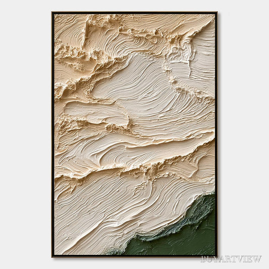 BUYARTVIEW Terra Firma – Textured Wabi Sabi Abstract Oil Painting - image 1