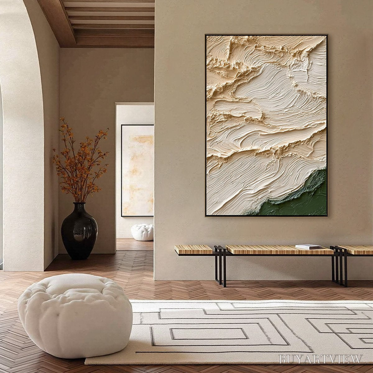 BUYARTVIEW Terra Firma – Textured Wabi Sabi Abstract Oil Painting - image 4