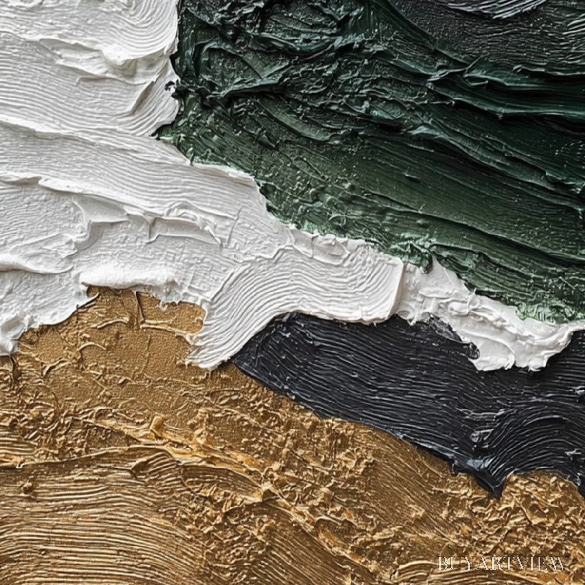 BUYARTVIEW Terra Firma – Heavily Textured Wabi Sabi Abstract Landscape Painting - image 3