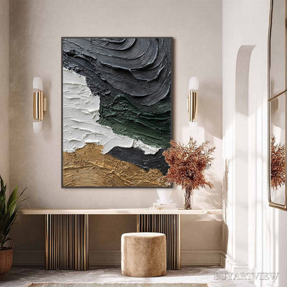 BUYARTVIEW Terra Firma – Heavily Textured Wabi Sabi Abstract Landscape Painting - image 6