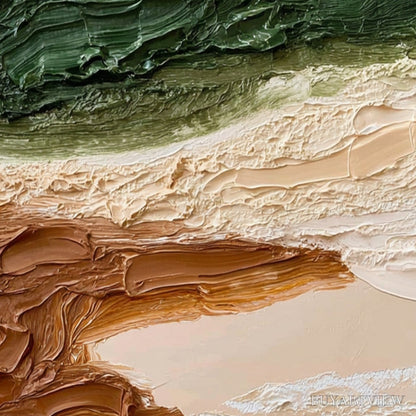 BUYARTVIEW Earthen Strata – Textured Wabi Sabi Abstract Landscape Painting - image 5