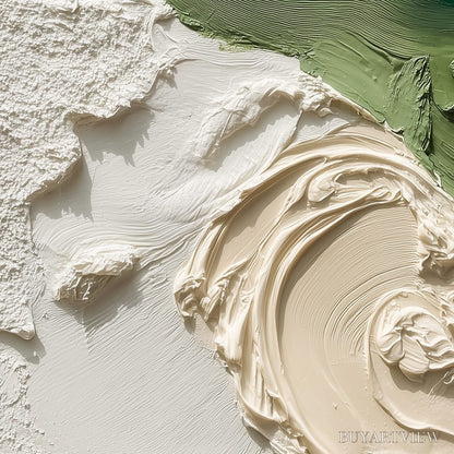 BUYARTVIEW Terra Firma – Heavily Textured Wabi Sabi Abstract Painting in Earth Tones - image 3
