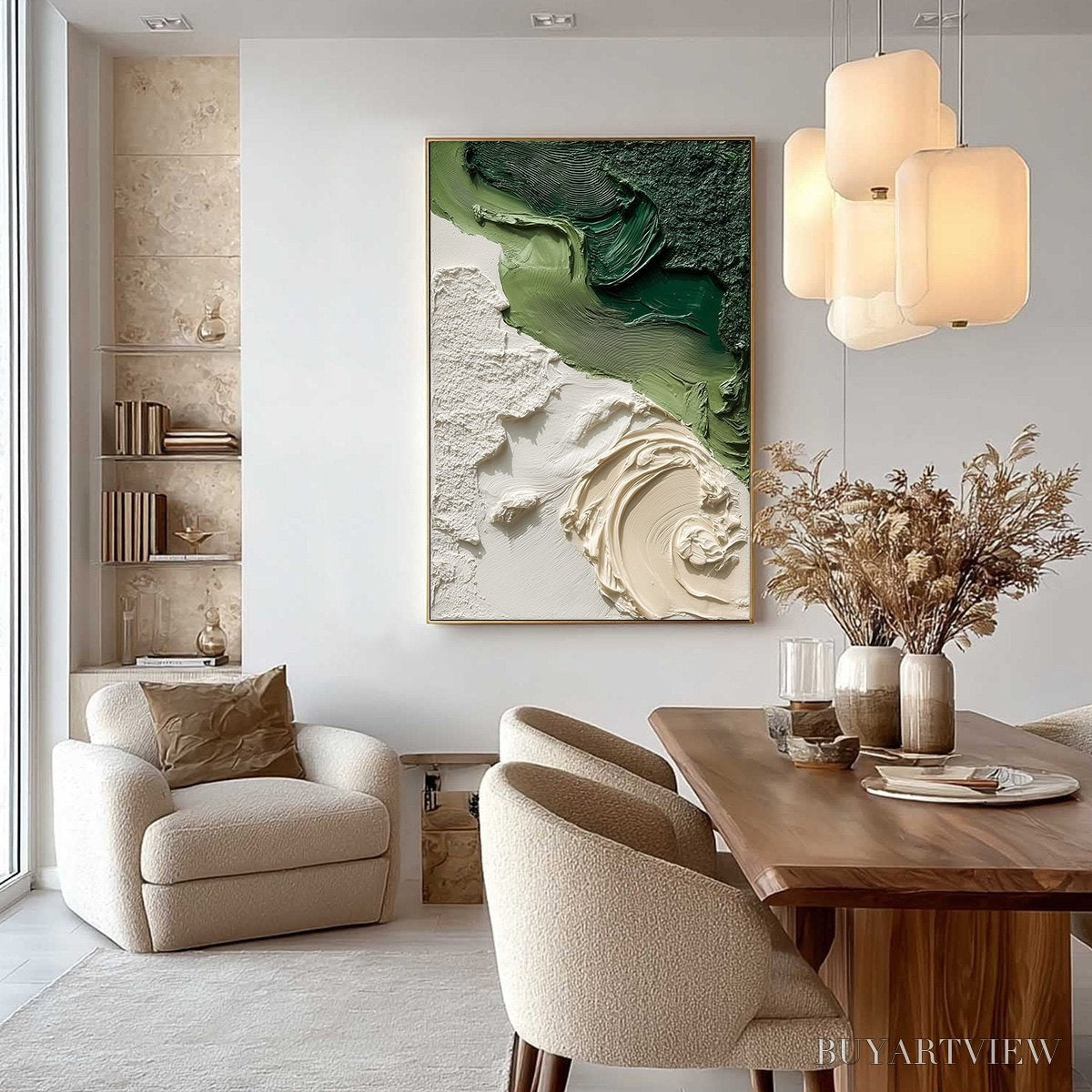 BUYARTVIEW Terra Firma – Heavily Textured Wabi Sabi Abstract Painting in Earth Tones - image 4