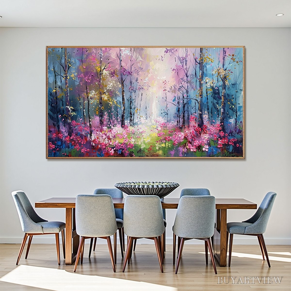 BUYARTVIEW Whispering Woods – Textured Impasto Floral Forest Oil Painting - image 6