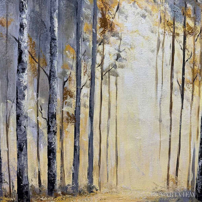 BUYARTVIEW Golden Woods – Atmospheric Forest Landscape Oil Painting - image 3