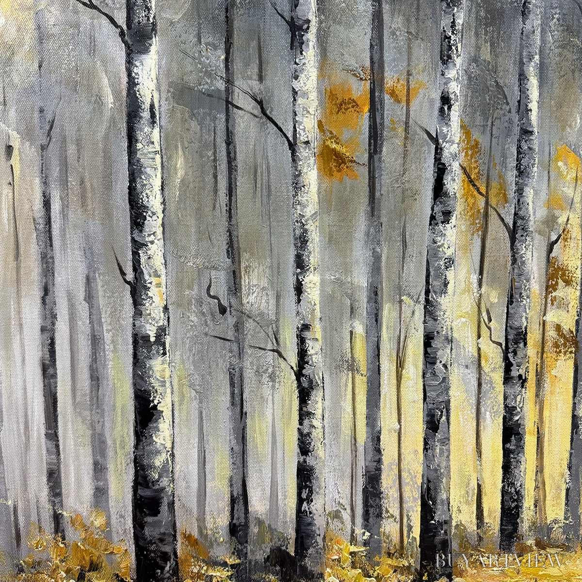BUYARTVIEW Golden Woods – Atmospheric Forest Landscape Oil Painting - image 5