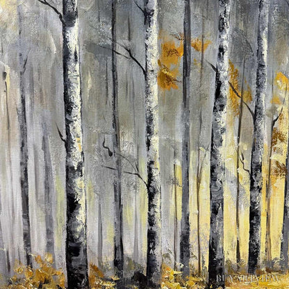 BUYARTVIEW Golden Woods – Atmospheric Forest Landscape Oil Painting - image 5